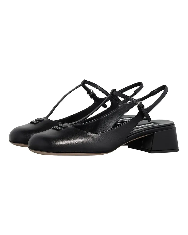 Miu Miu Loafer Square Toe Mary Janes schwarz Schwarz