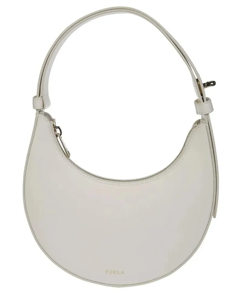 Furla Hobo Bags Curved Silhouette Mini Shoulder Bag weiß Weiß