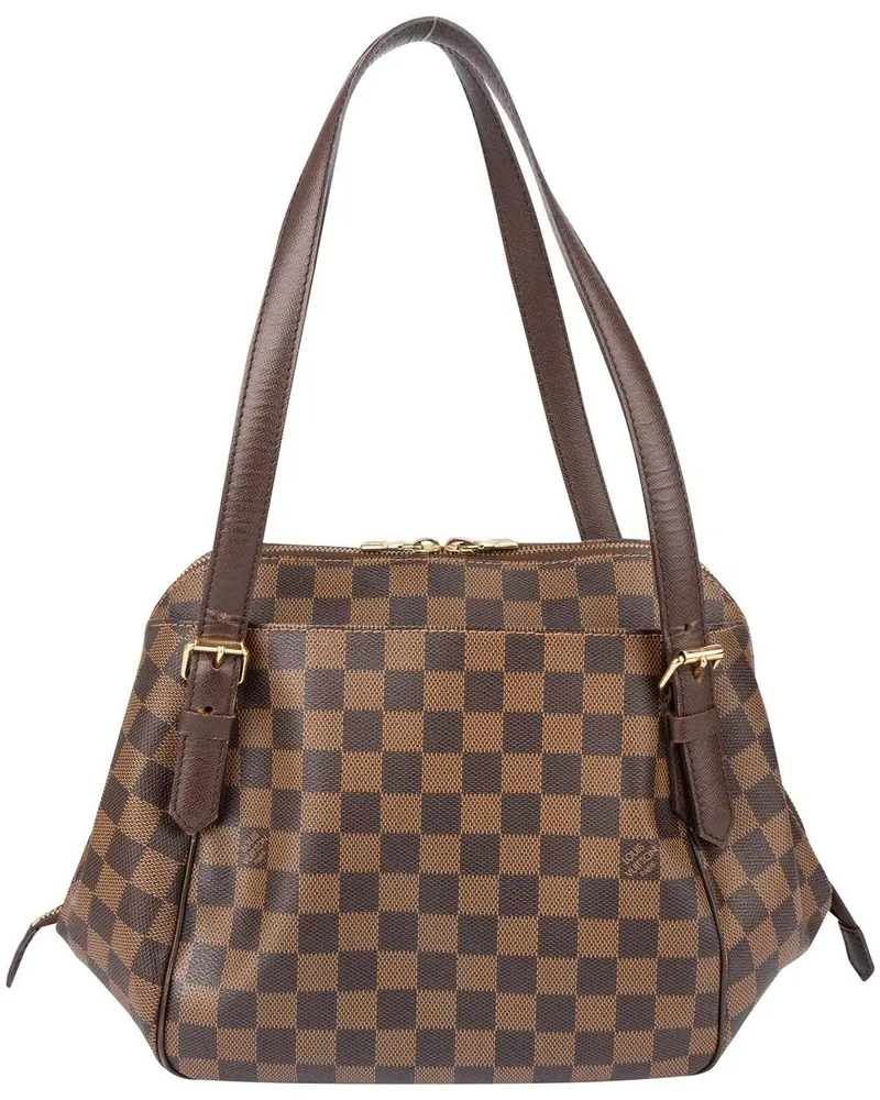 Louis Vuitton Crossbody Bags  Damier Ebene Monogram Belem MM Shoul braun Braun