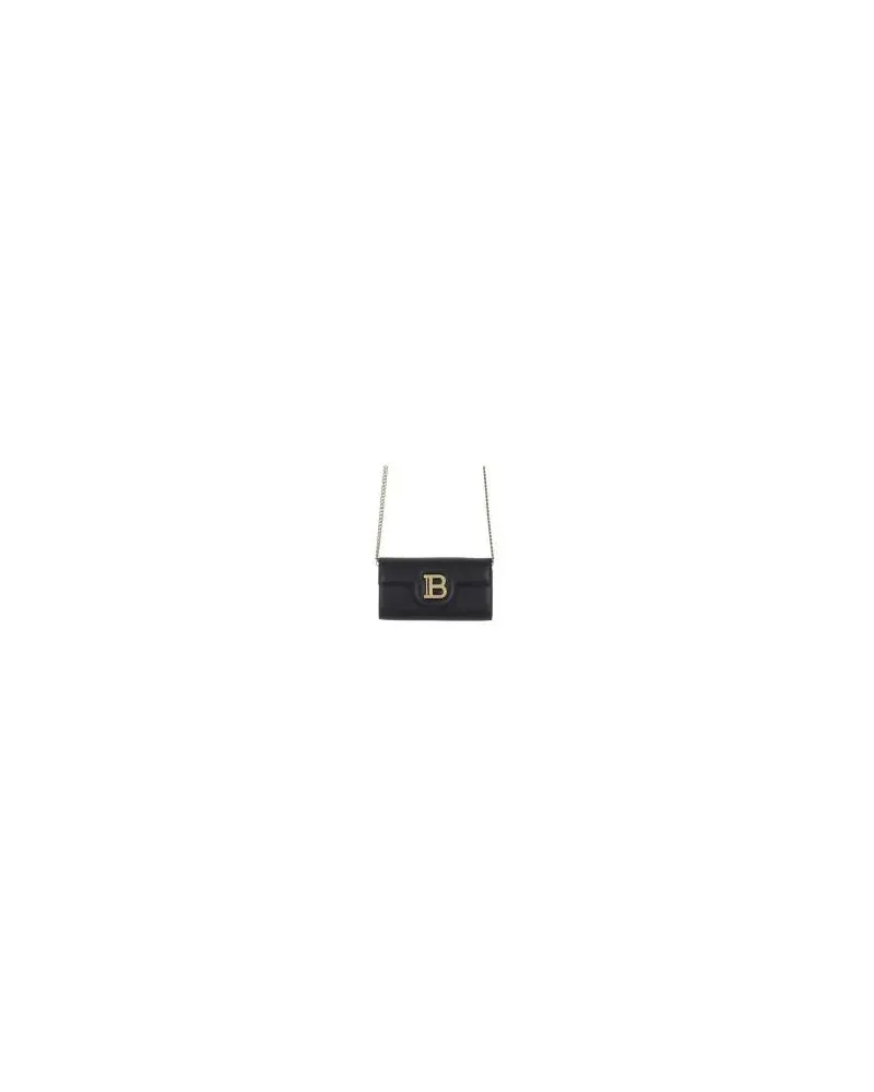 Balmain Hobo Bags Foldover Black Shoulder Bag schwarz Schwarz