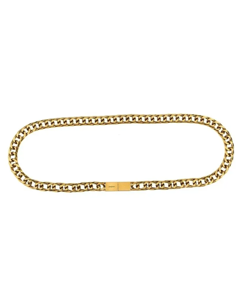 Saint Laurent Gürtel Antiqued Brass Chain Belt goldfarben Gold
