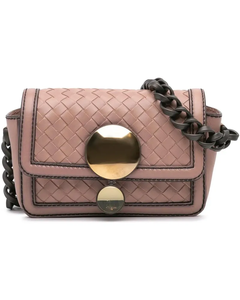 Bottega Veneta Hobo Bags Nappa Intrecciato Mirror Lens Shoulder Bag rosa Gold