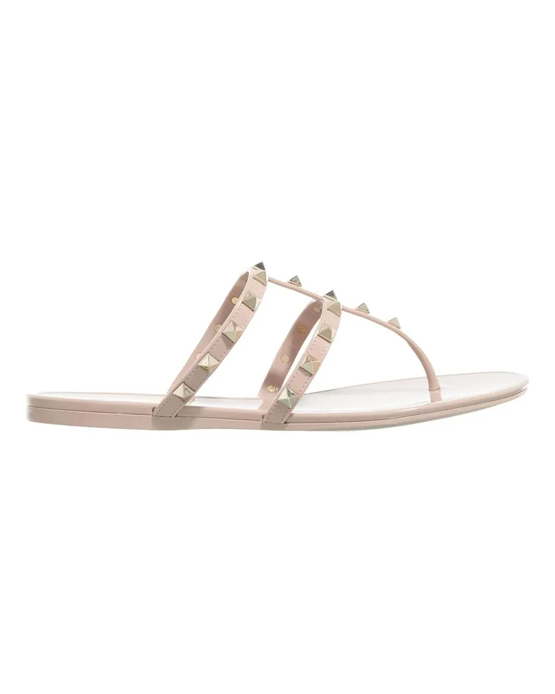 Valentino Garavani Slipper & Pantoletten Thong Summer Rockstud rosa Gold