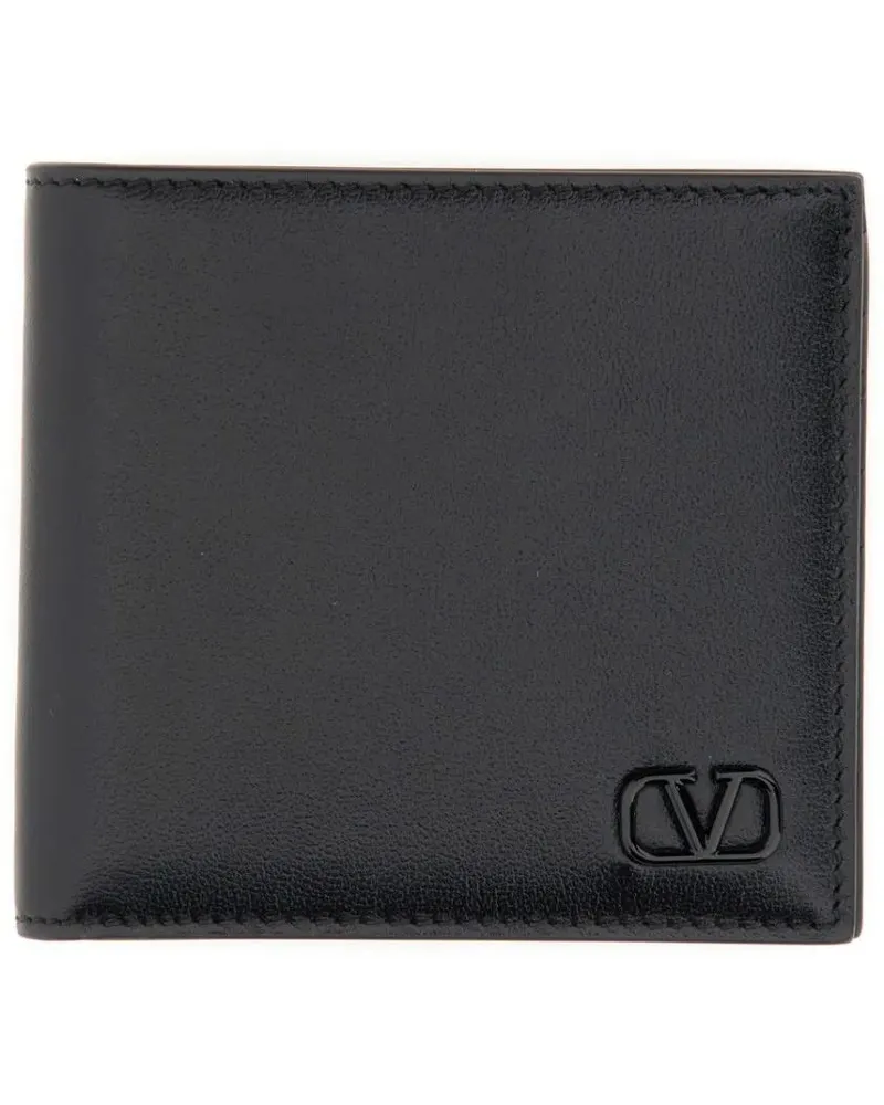 Valentino Garavani Portemonnaies "Vlogo Signature" Wallet schwarz Schwarz