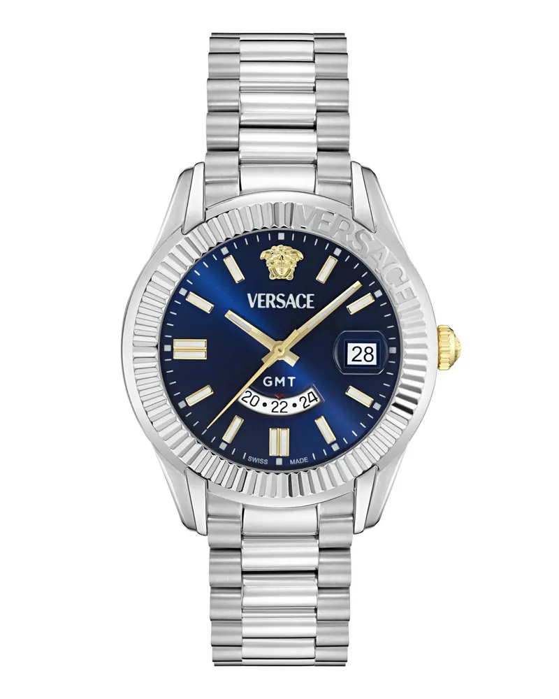 Versace Uhren Gmt Quarz-Analoguhr  Apodis silver Silber