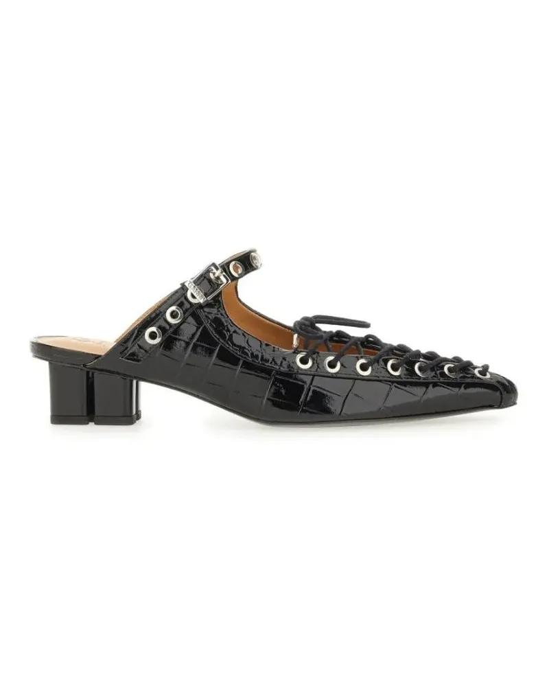 Ganni Slipper & Pantoletten Pointed Toe Mules schwarz Schwarz