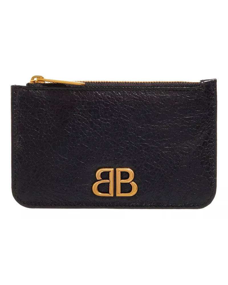 Balenciaga Portemonnaie Monaco Long Coin And Card Holder Schwarz