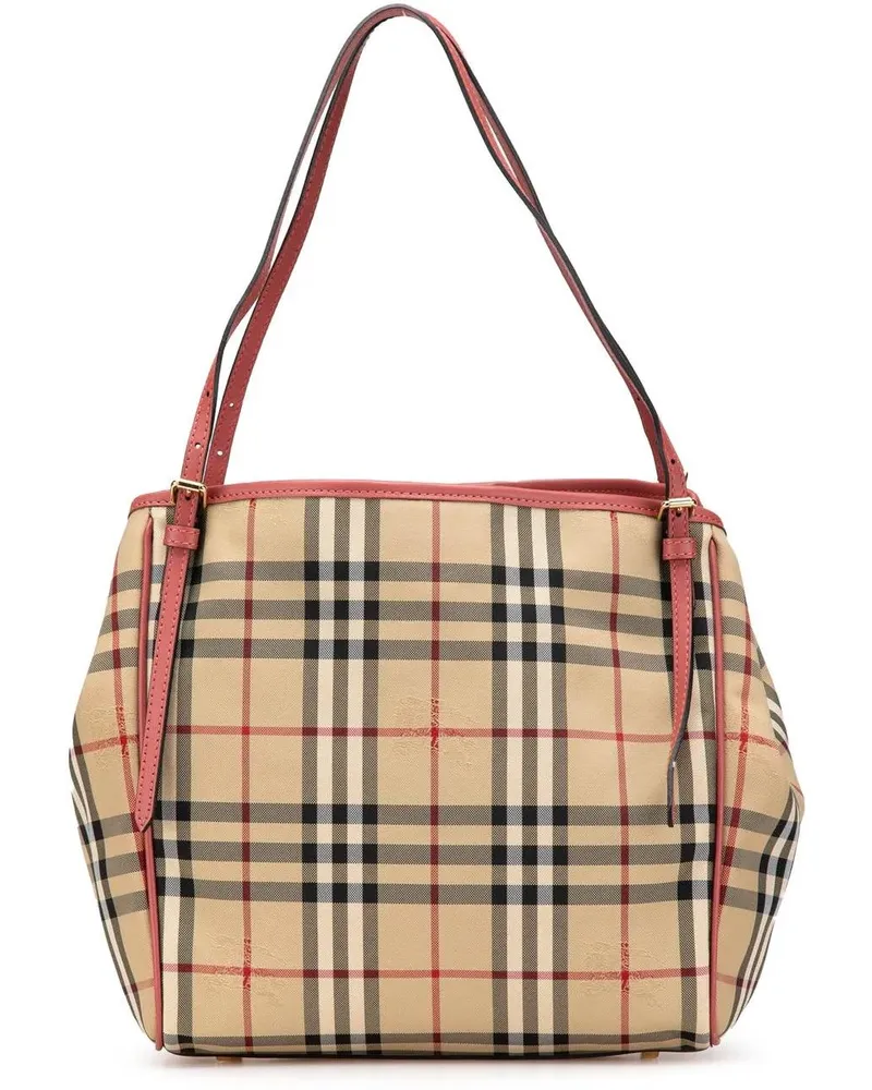Burberry Crossbody Bags 2012-2024 Small Haymarket Check Canvas Canterbury braun Braun