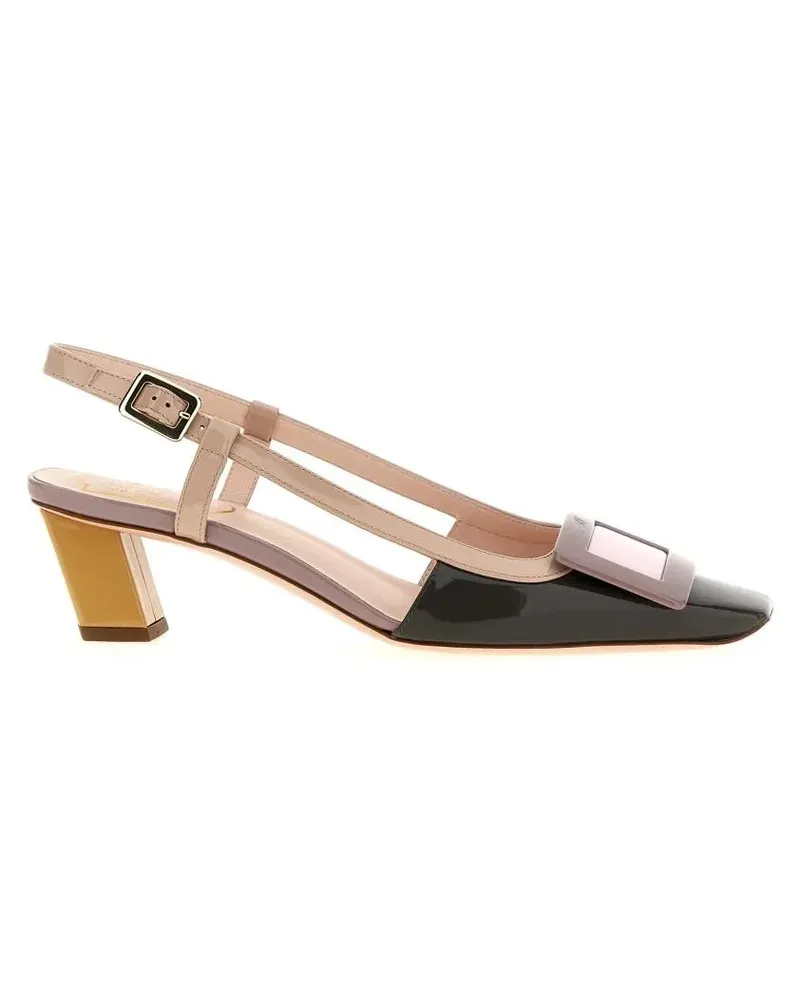 Roger Vivier Hohe Schuhe 'Lacquered' Slingback beige Beige