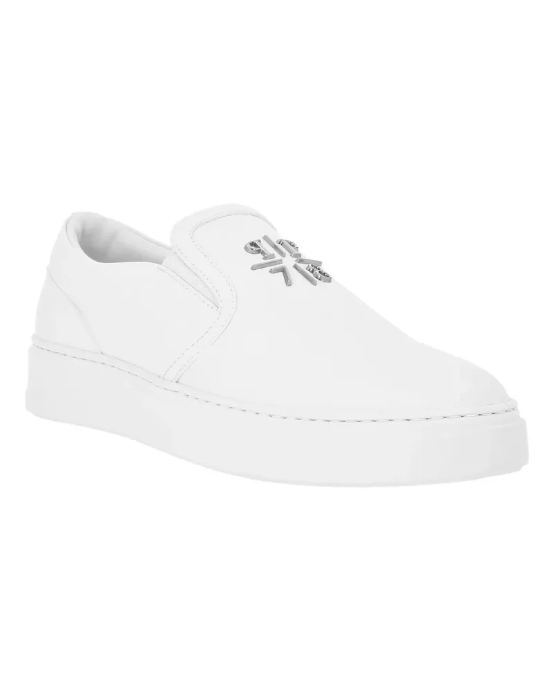 Philipp Plein Loafer Mokassins weiß Weiß