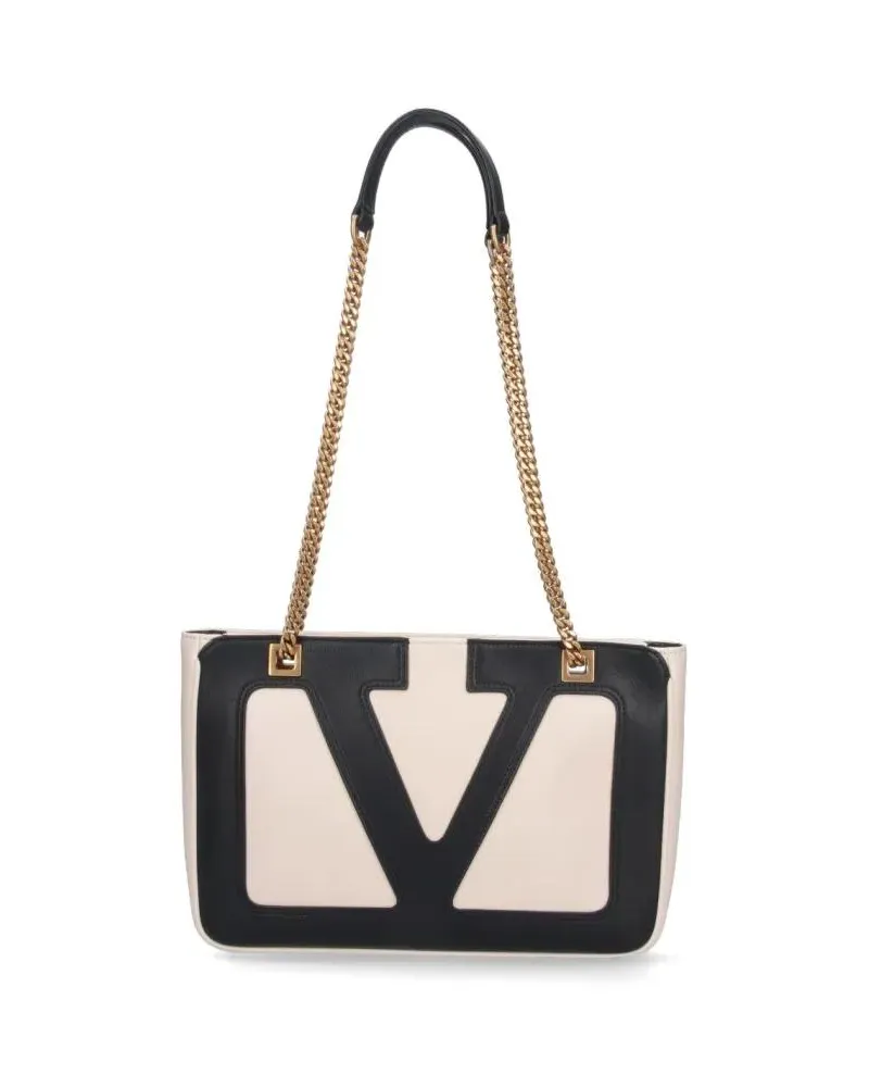 Valentino Garavani Shopper & Totes "Viva Superstar" Small Tote Bag – White beige Beige