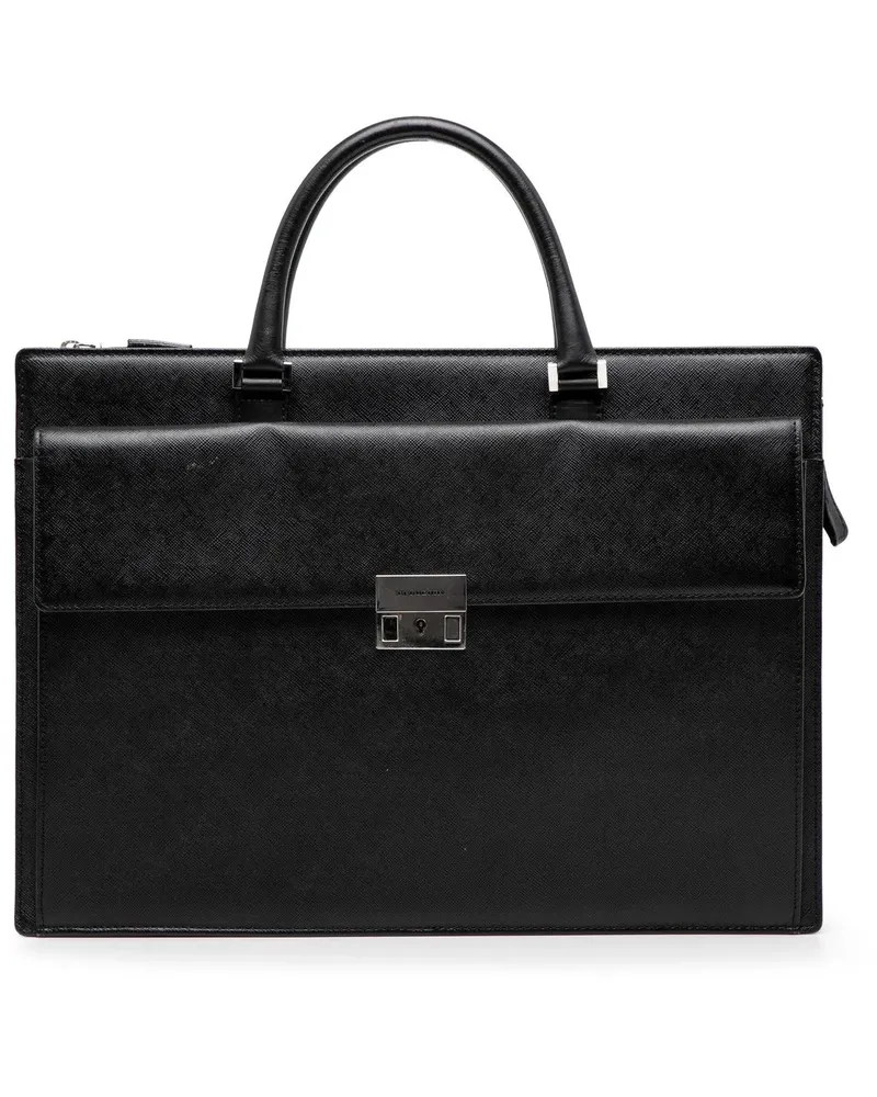 Burberry Crossbody Bags Leather Business Bag schwarz Schwarz
