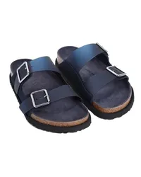 Birkenstock Loafers & Ballerinas Arizona Dark Navy Suede And Pvc Sandals Blau