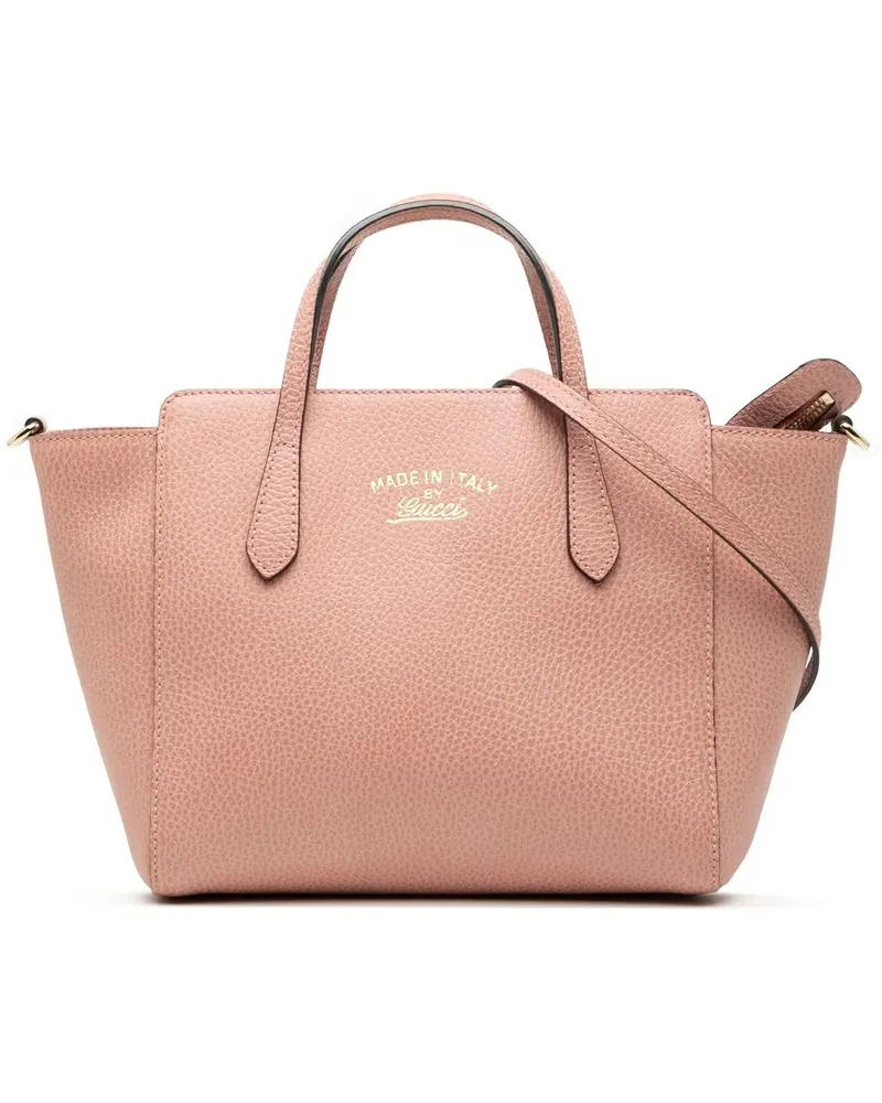 Gucci Hobo Bags Mini Leather Swing Satchel rosa Gold