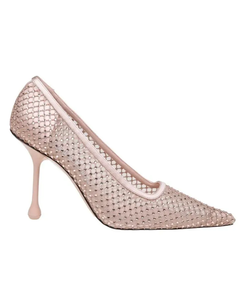 Jimmy Choo Hohe Schuhe Ixia 95 Mesh Pumps With Crystals pink Rosa