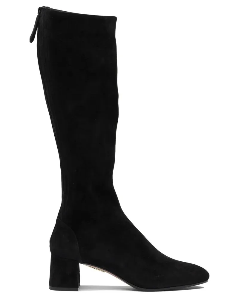 Aquazzura Stiefel Ankle Boots In Kid Suede schwarz Schwarz