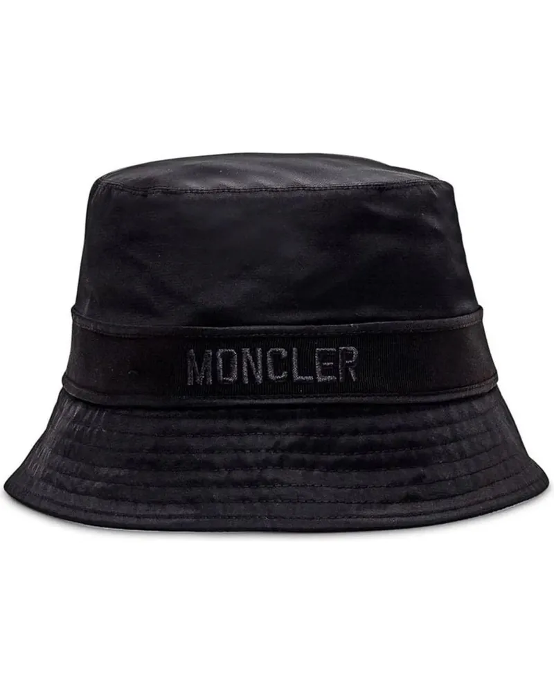 Moncler Caps & Mützen Logo Bucket Cap schwarz Schwarz