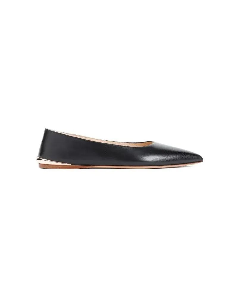 Gabriela Hearst Fleur Black Lamb Leather Ballerinas schwarz Schwarz