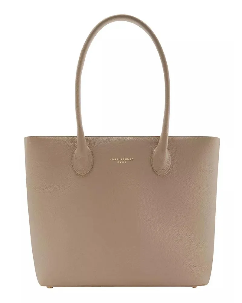 Isabel Bernard Crossbody Bags Honoré Lysanne Taupe Calfskin Leather Shoulder Bag taupe Taupe