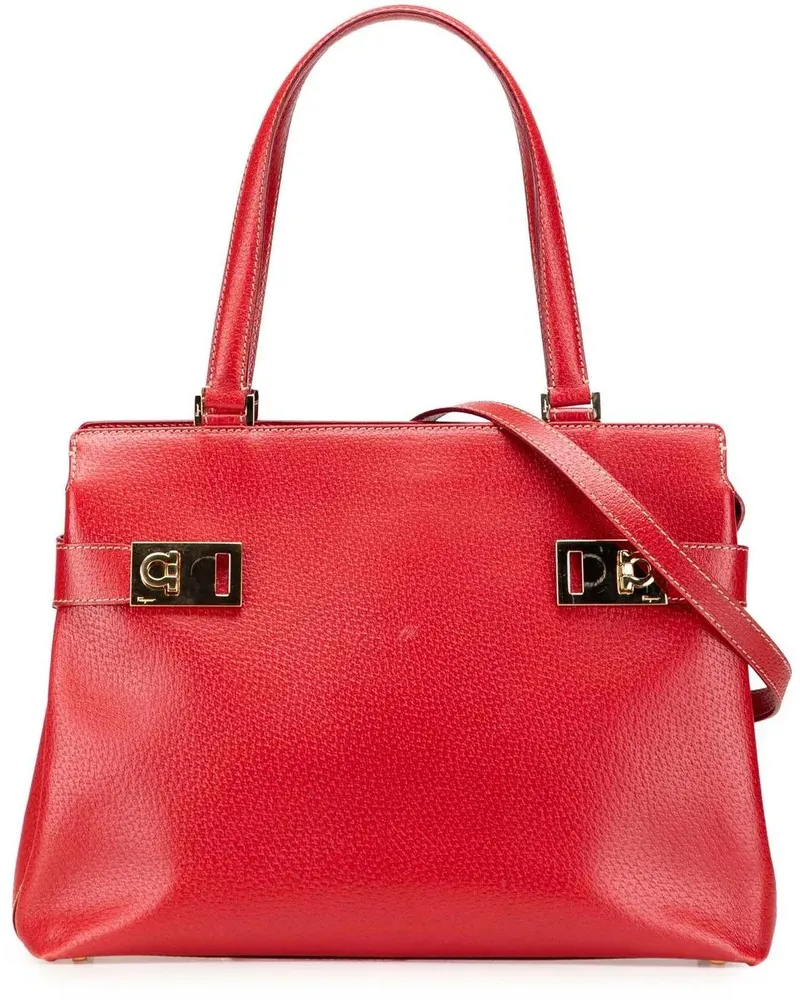 Ferragamo Hobo Bags Leather Nencia Satchel rot Rot