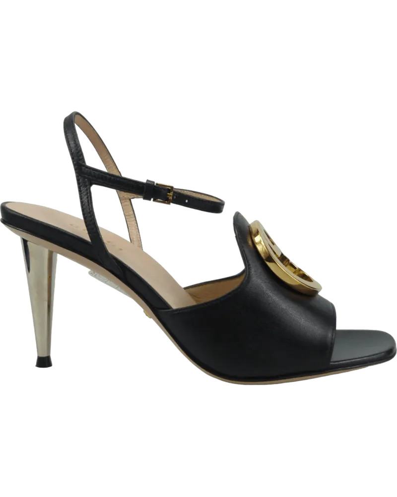 Gucci Sandalen Sandalo con tacco Blondie nero schwarz Schwarz