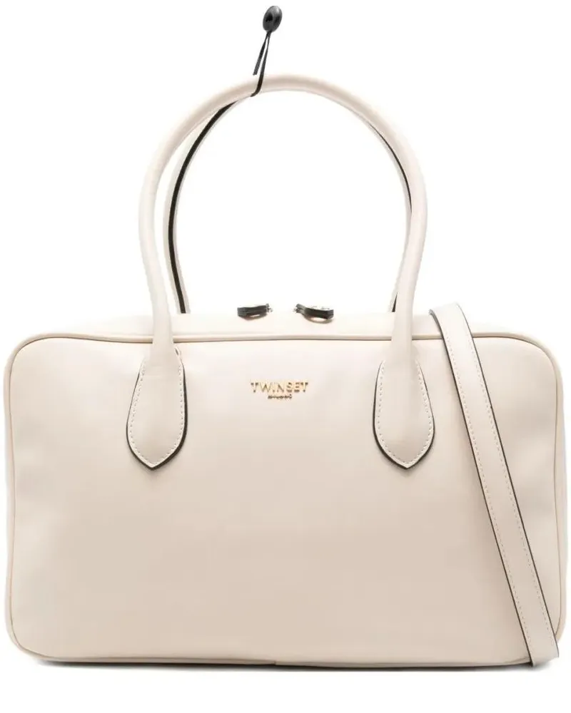 Twin-Set Hobo Bags Rectangular Structured Handbag With Detachable Sho beige Beige