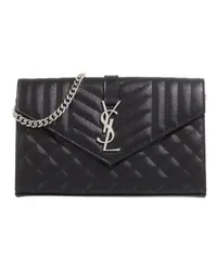 Saint Laurent Crossbody Bags Ysl Chain Wallet Monogram Schwarz