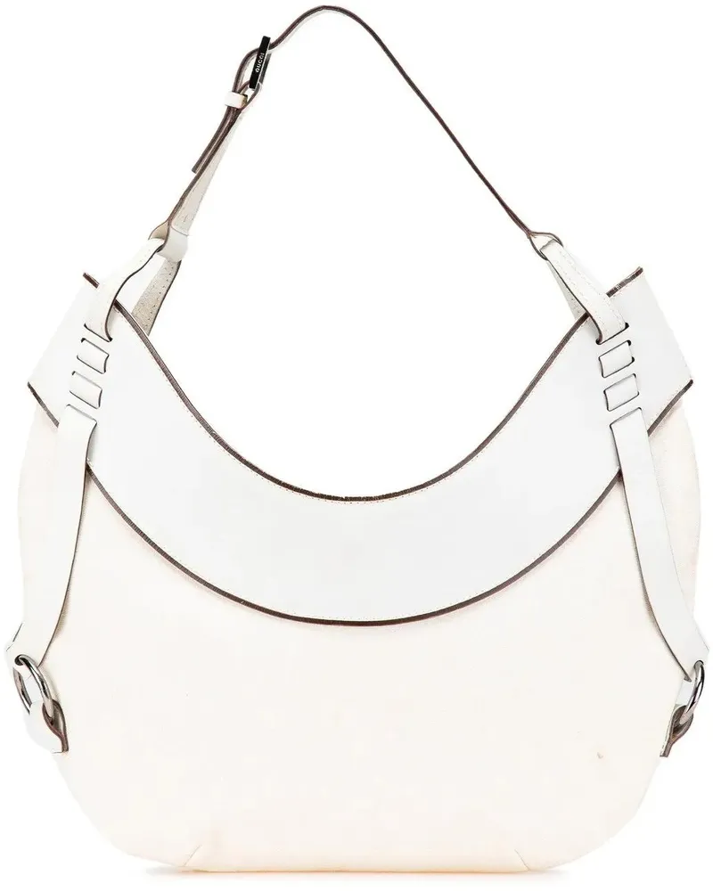 Gucci Hobo Bags 2000-2015 GG Canvas Hobo weiß Weiß