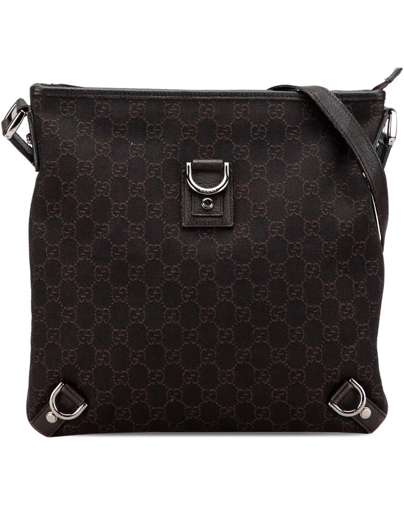Gucci Hobo Bags GG Denim Abbey D Ring Crossbody braun Braun