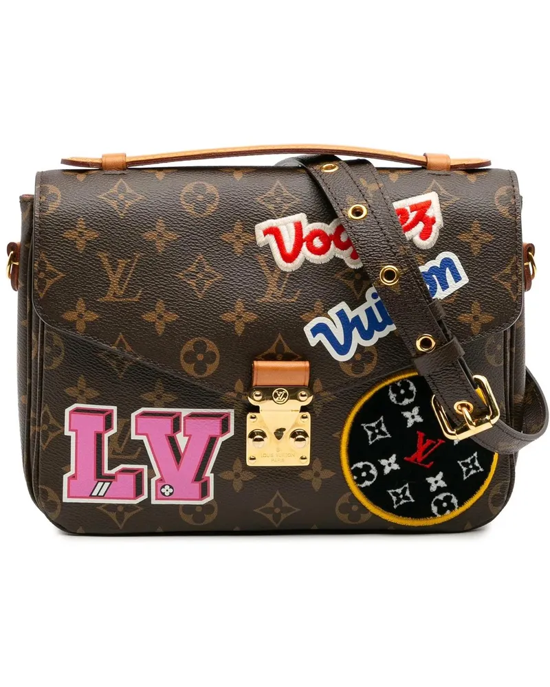 Louis Vuitton Hobo Bags Monogram Patches Pochette Metis braun Braun