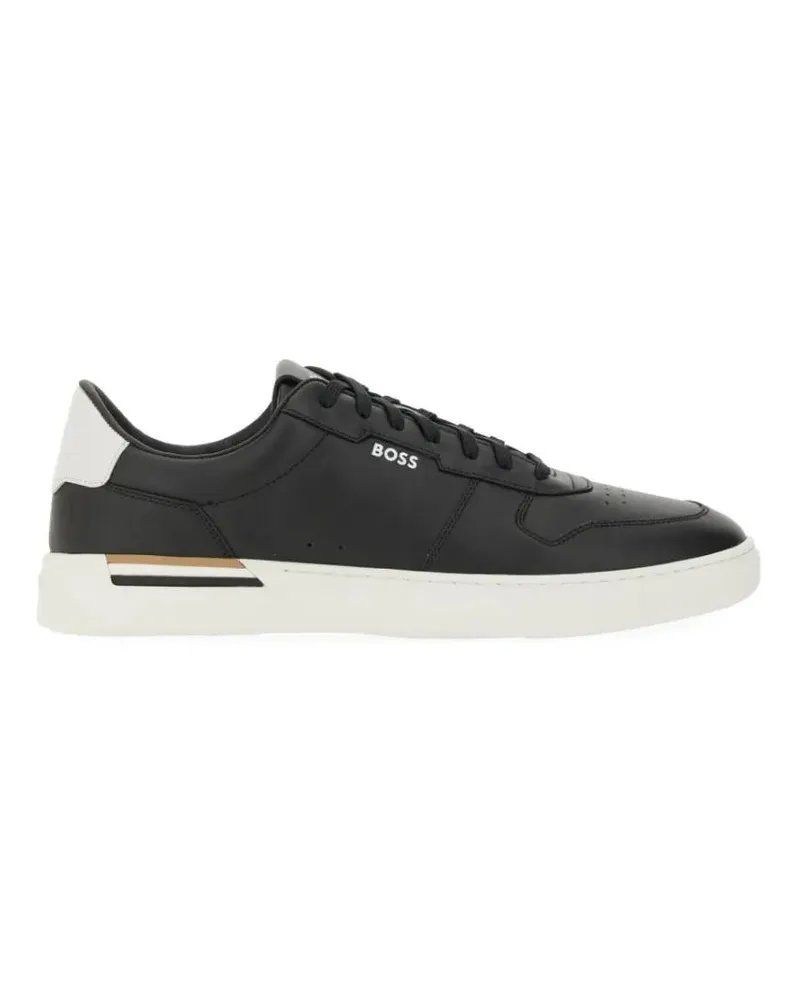 HUGO BOSS Low-Top Sneaker Sneaker In Pelle schwarz Schwarz