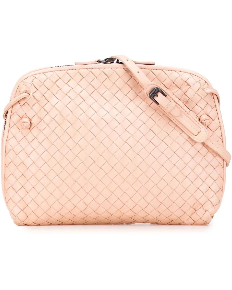 Bottega Veneta Hobo Bags Nappa Intrecciato Nodini Crossbody rosa Gold