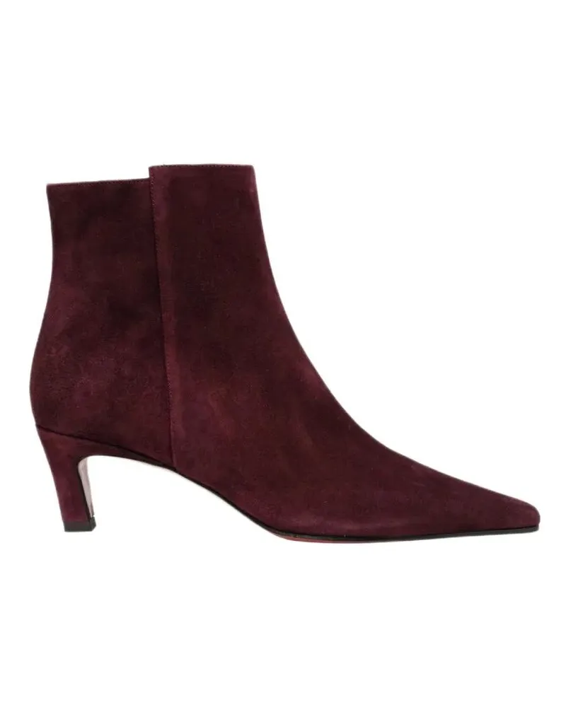 FESTA Milano Stiefel Burgundy Suede Ankle Boots With Elegant Silhouette rot Rot