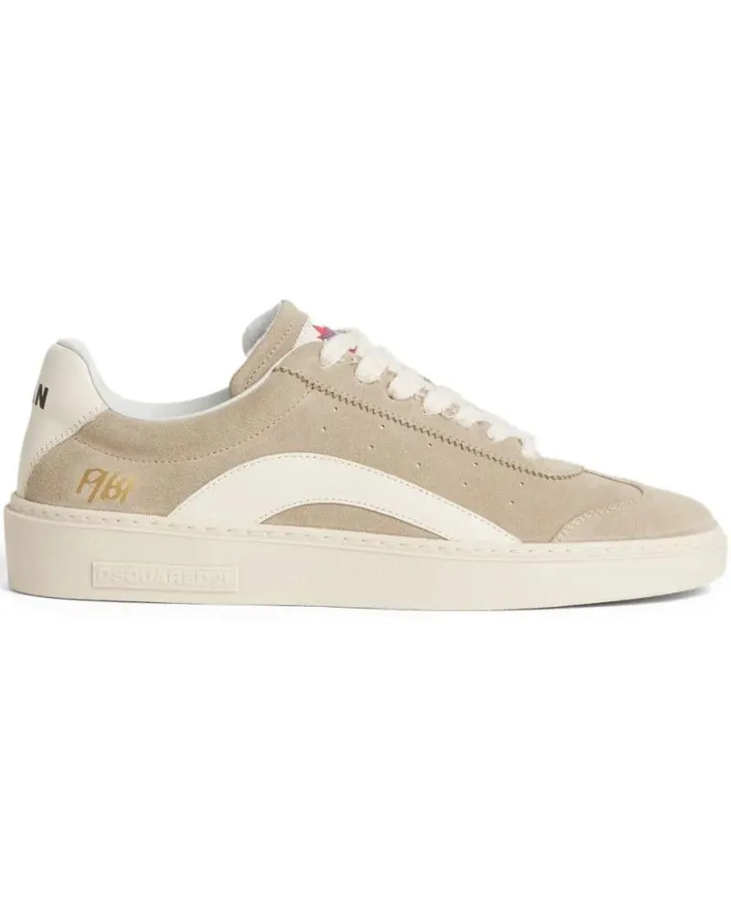 Dsquared2 Low-Top Sneaker Grey And White Calfskin Low-Top Sneakers beige Beige