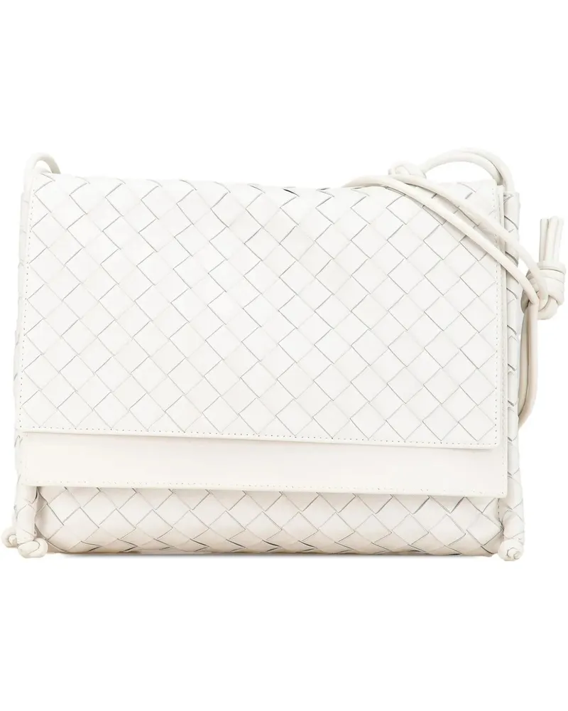 Bottega Veneta Hobo Bags 2012-2024 Intrecciato Fold Crossbody weiß Weiß