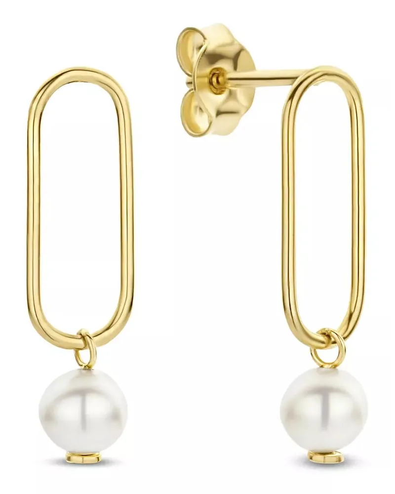 Isabel Bernard Ohrringe Belleville Luna 14 Karat Ear Studs With Freshwater Gold