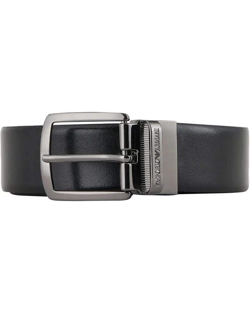 Emporio Armani Gürtel Belts Black schwarz Schwarz