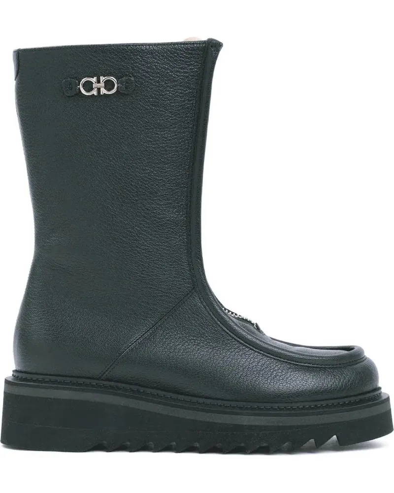 Ferragamo Stiefel  Eurialo Leather Boots schwarz Schwarz