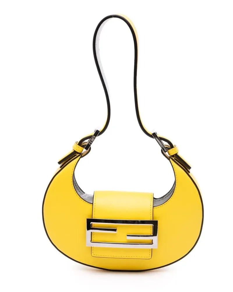 Fendi Hobo Bags Mini Leather Cookie Hobo gelb Gelb