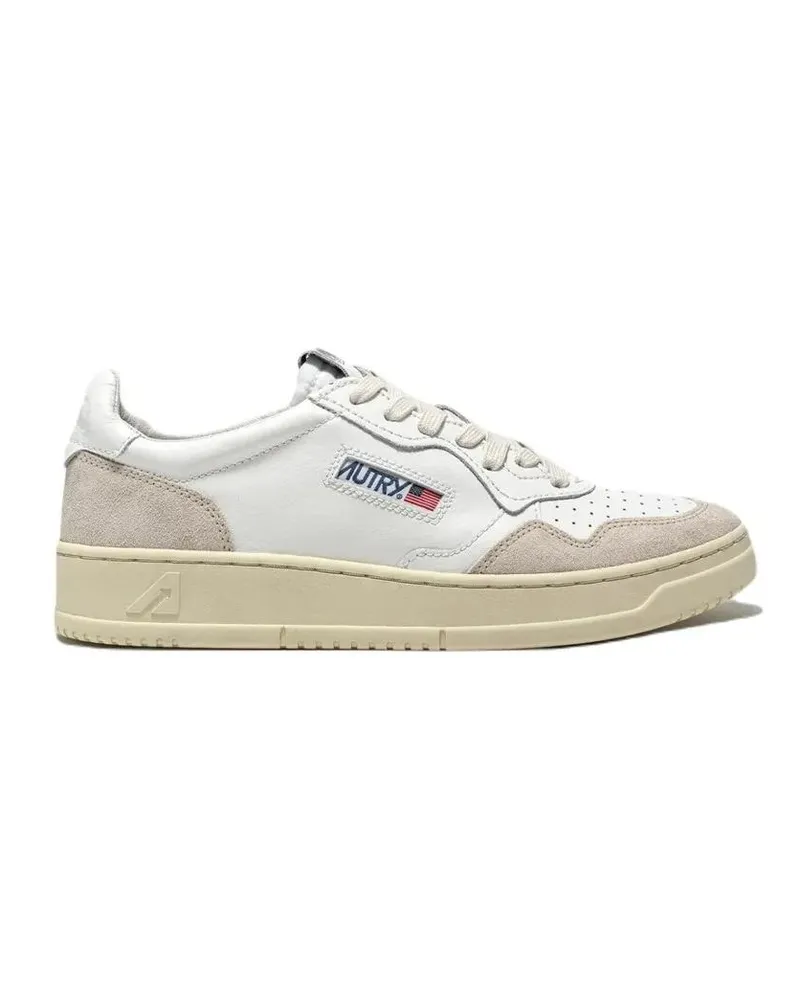 AUTRY Low-Top Sneaker Low-Top Sneakers With Beige Suede Overlays beige Beige