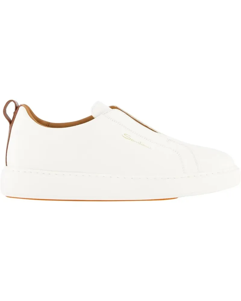 Santoni Loafer Heren Victor Sneaker Wit weiß Weiß
