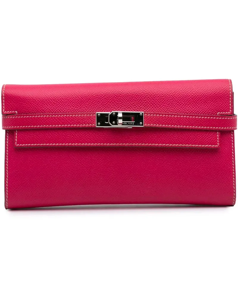 Hermès Portemonnaie Epsom Kelly Longue Wallet rosa Gold