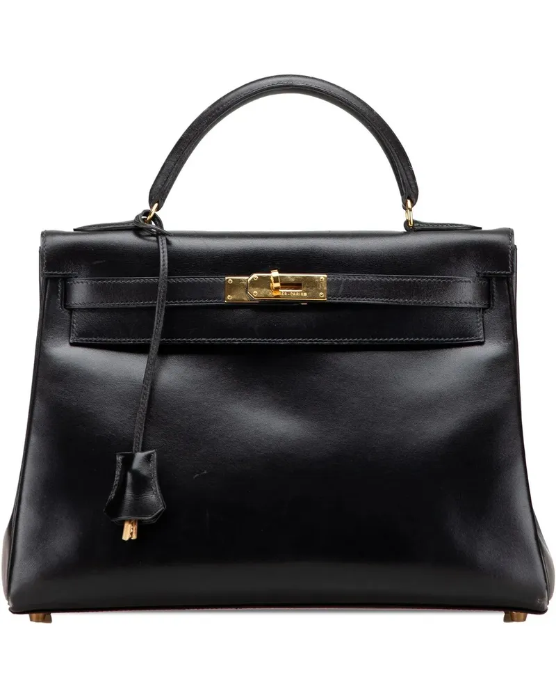 Hermès Hobo Bags Box Calf Kelly Retourne 32 schwarz Schwarz