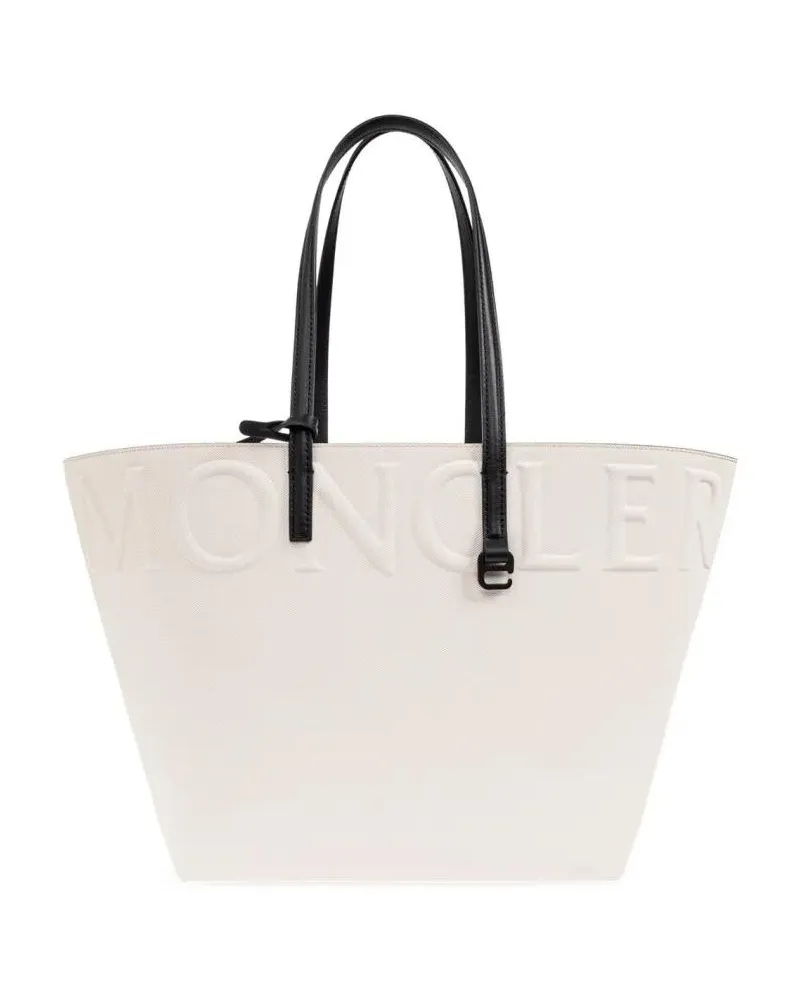 Moncler Shopper & Totes White Minimalist Handbag With Structured Silhouett beige Beige