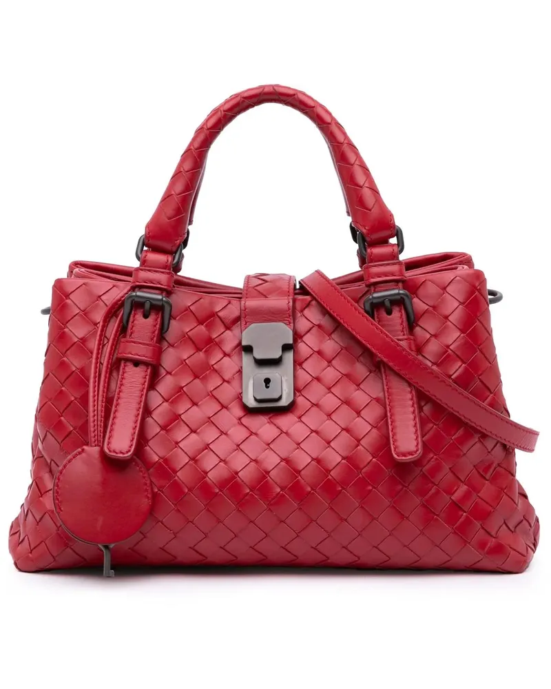 Bottega Veneta Hobo Bags Mini Nappa Intrecciato Roma Satchel rot Rot