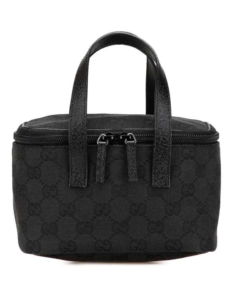 Gucci Kosmetiktaschen GG Canvas Vanity Bag schwarz Schwarz