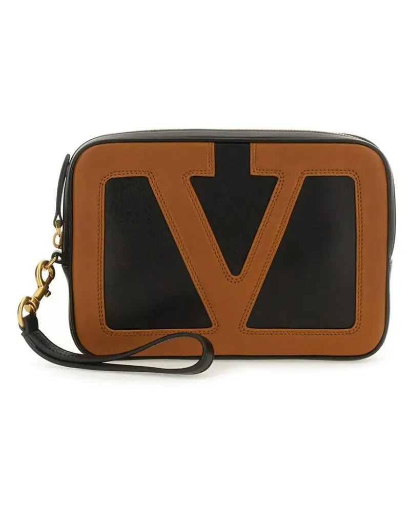 Valentino Garavani Crossbody Bags Viva Superstar Nappa Leather Pouch schwarz Schwarz