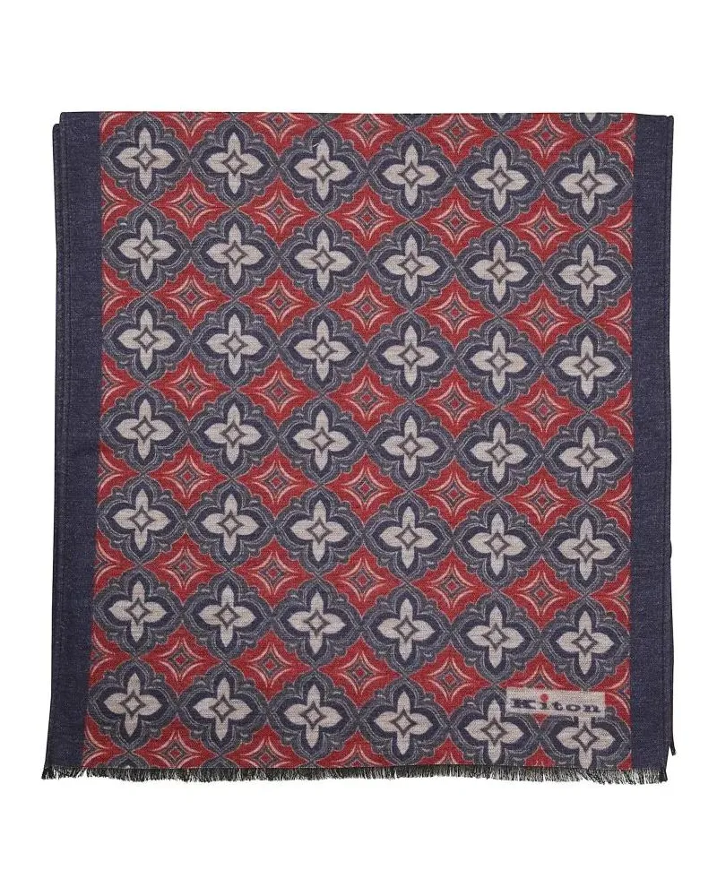 Kiton Tücher & Schals Abstract Geometric Cashmere Scarf bunt Bunt
