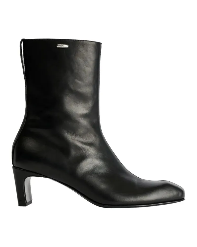 Our Legacy Stiefel Black Leather-Like Ankle Boot schwarz Schwarz
