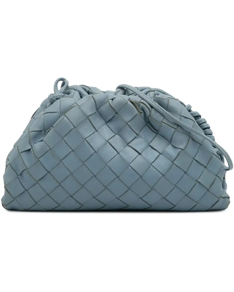 Bottega Veneta Hobo Bags Nappa Intrecciato The Mini Pouch Crossbody blau Blau
